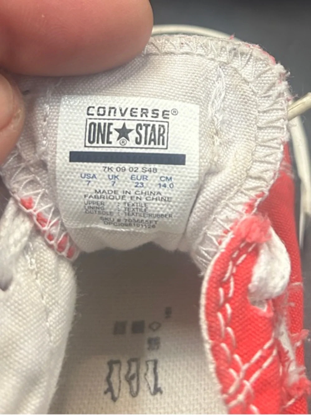 Converse Kids Red Canvas Low-Top Sneakers with White Laces